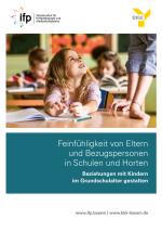 Coverbild - Feinfühligkeit von Eltern und PädagogInnen in Schulen und Horten